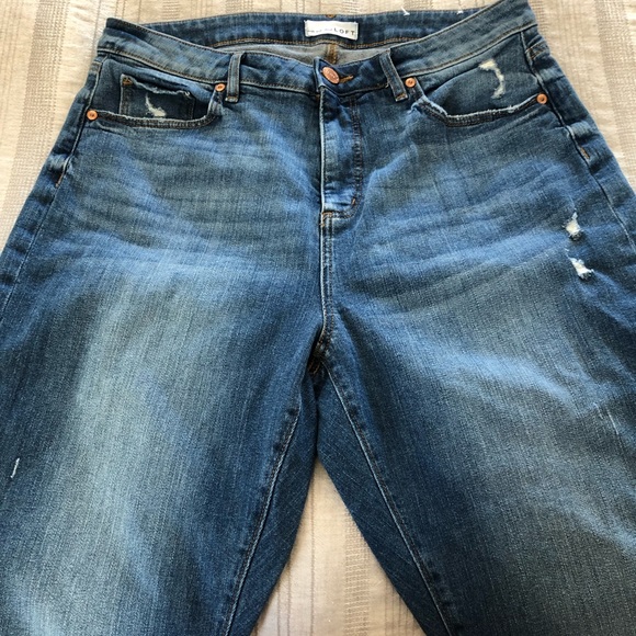 Loft Curvy Skinny Destroyed Hem Jeans - Summer 2021 Season - Picture 8 of 9